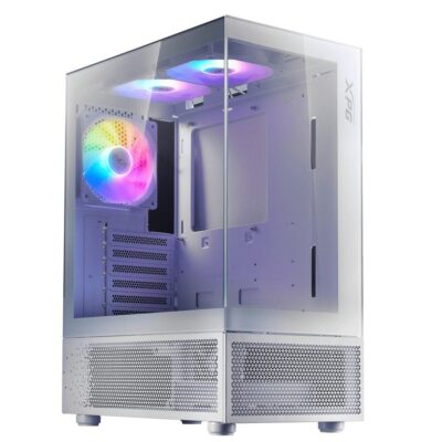 XPG INVADER X MINI, Blanco, ATX Torre Media, 3.5incx2, I/O:USB-Cx1, USBx2, HD Audiox1, Resetx1, Powerx1,Ventilador ARGB Invertido: (Topx2, Speratex2), Ventilador:(Rearx1), 2 Años de Garantía